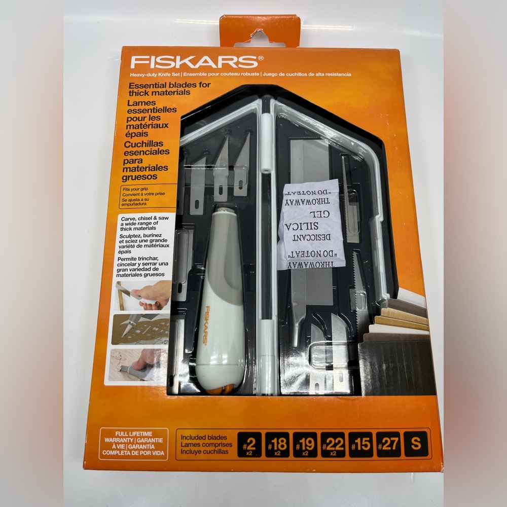 Fiskars Precision Crafting Knife Set with Orange and White Handle
